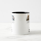 Modern Best Dad 3 Photo Collage Keepsake Golf Zweifarbige Tasse (Mittel)