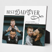Modern Best Dad Ever 2 Photos Fathers Day Gifts Fotoplatte (Seite)