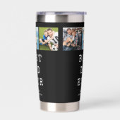 Modern BEST DAD EVER 3 Photos Thermobecher (Links)