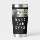 Modern BEST DAD EVER 3 Photos Thermobecher (Rückseite)
