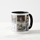 Modern Best Dad Ever Custom Photo Coffee Tasse (VorderseiteRechts)