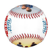 Modern Best Dad Ever Fathers Day Keepsake Photo Baseball (Rückseite)