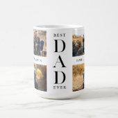 Modern Best Dad Ever Personalized Photo Collage Kaffeetasse (Mittel)