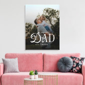 Modern Best Dad Ever Photo Personalized Canvas Leinwanddruck (Insitu (Wohnzimmer))