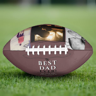 Modern Best Dad Ever Vater-Tag 3 Foto-Collage Football