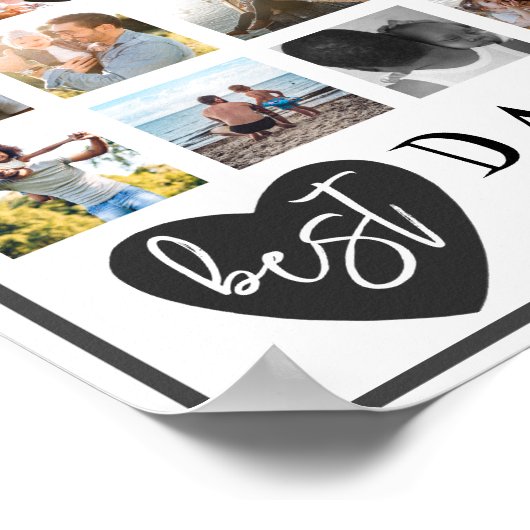 Modern Best Daddy 16 Foto Poster (Ecke)