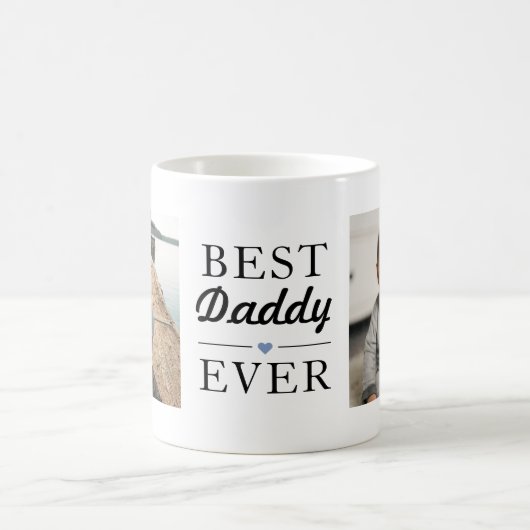Modern Best Daddy Ever Foto Kaffeetasse (Mittel)