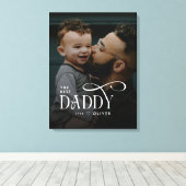 Modern Best Daddy Ever Photo Personalized Canvas Leinwanddruck (Insitu (Holzboden))