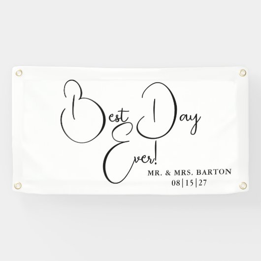 Modern Best Day Ever Car Banner (Horizontal)