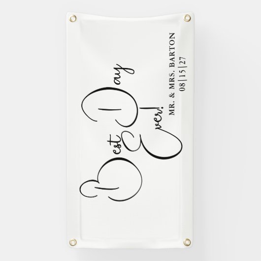 Modern Best Day Ever Car Banner (Vertikal)