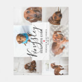 Modern 'Best Dog Ever' | Foto Collage Pet Loss Fleecedecke (Vorderseite)