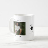 Modern Best Dog Mama je Foto Paw Print Kaffeetasse (Vorderseite Links)