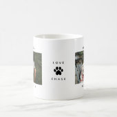 Modern Best Dog Mama je Foto Paw Print Kaffeetasse (Mittel)