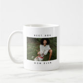 Modern Best Dog Mama je Foto Paw Print Kaffeetasse (Links)