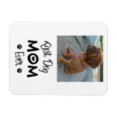 Modern Best Dog Mom 1 Foto Magnet (Horizontal)