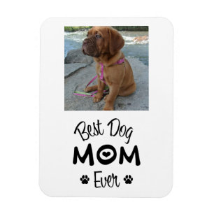 Modern Best Dog Mom 1 Foto Magnet