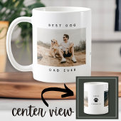 Modern Best Dog Vater je Foto Paw Print Kaffeetasse