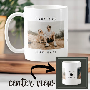 Modern Best Dog Vater je Foto Paw Print Kaffeetasse