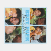 Modern Best Ever Bonus Vater | Foto Collage Fleece (Vorderseite (Horizontal))