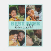 Modern Best Ever Bonus Vater | Foto Collage Fleece (Vorderseite)