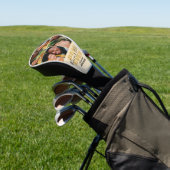 Modern Best Ever Bonus Vater | FotoCollage Golf Headcover (In SItu)