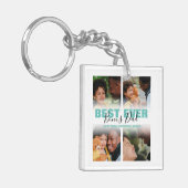 Modern Best Ever Bonus Vater | FotoCollage Schlüsselanhänger (Vorderseite links)