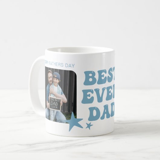 Modern Best Ever Vater | FotoCollage Kaffeetasse (Vorderseite Links)
