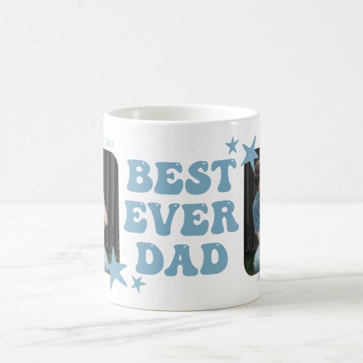 Modern Best Ever Vater | FotoCollage Kaffeetasse (Mittel)