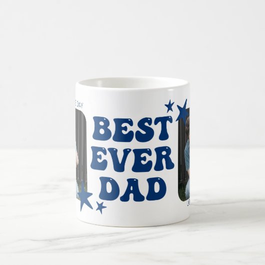 Modern Best Ever Vater | FotoCollage Kaffeetasse (Mittel)