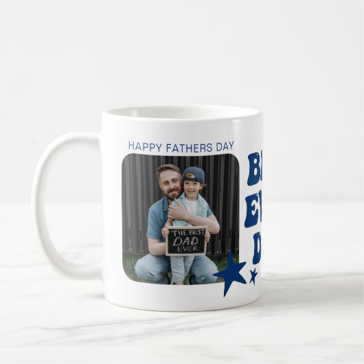 Modern Best Ever Vater | FotoCollage Kaffeetasse (Links)