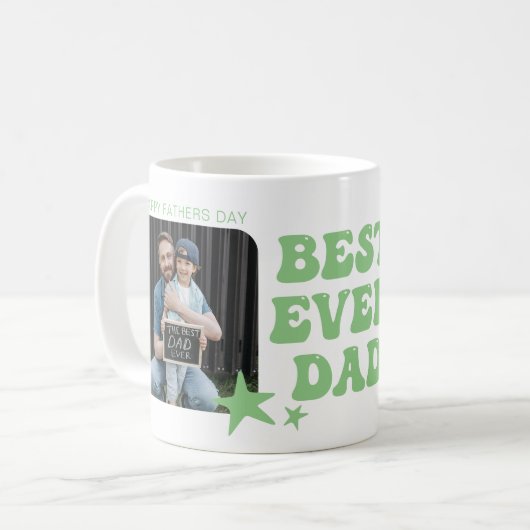 Modern Best Ever Vater | FotoCollage Kaffeetasse (Vorderseite Links)
