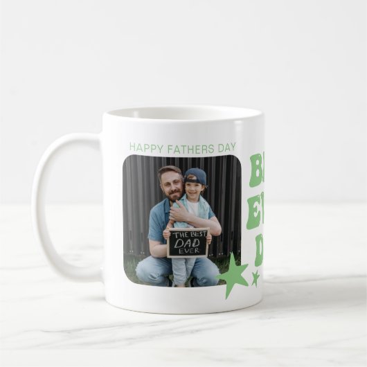 Modern Best Ever Vater | FotoCollage Kaffeetasse (Links)
