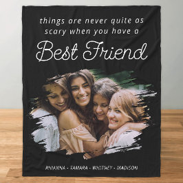 Modern Best Friend BESTE FREUNDIN Foto Fleece Blan