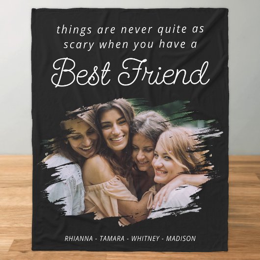 Modern Best Friend BESTE FREUNDIN Foto Fleece Blan