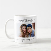 Modern Best Friend Forever Foto Script Typografie Kaffeetasse (Links)