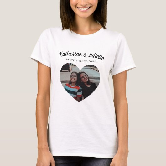 Modern Best Friend Niedlich Foto Friendship Keepak T-Shirt (Vorderseite)