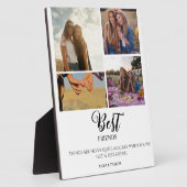 Modern Best Friend Photo Grid Keepsake Gift Plaque Fotoplatte (Seite)