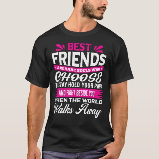 Modern Best Friend Typography T-Shirt (Vorderseite)