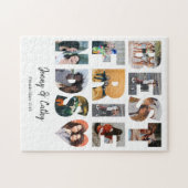 Modern Best Friends 12 Foto Collage Besties BESTE Puzzle (Horizontal)