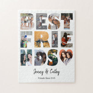 Modern Best Friends 12 Foto Collage Besties BESTE  Puzzle