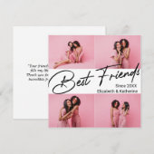 Modern Best Friends 4 Foto Collage Geschenk (Vorne/Hinten)