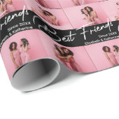 Modern Best Friends 4 Foto Collage Geschenk Geschenkpapier (Rolleneckpunkt)