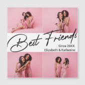 Modern Best Friends 4 Foto Collage Geschenk Magnetkarte (Vorderseite)