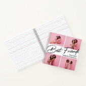 Modern Best Friends 4 Foto Collage Geschenk Notizblock (Innenseite)