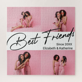 Modern Best Friends 4 Foto Collage Geschenk Puzzle