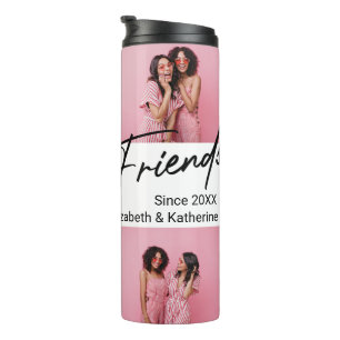 Modern Best Friends 4 Foto Collage Geschenk Thermosbecher