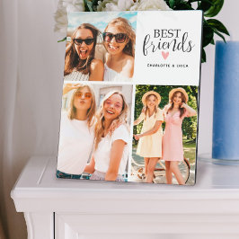 Modern Best Friends Besties Foto Collage Plaque Fotoplatte