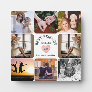 Modern Best Friends Forever 8-Foto Collage Plaque Fotoplatte