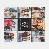 Modern Best Friends Forever Foto Collage Namen Fleecedecke (Vorderseite (Horizontal))