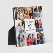 Modern Best Friends Forever Foto Collage Namen Fotoplatte (Vorderseite)